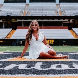 White Eyelet Mini Dress